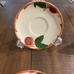 8 Franciscan Made In England Saucer Apple Pattern Dinnerware